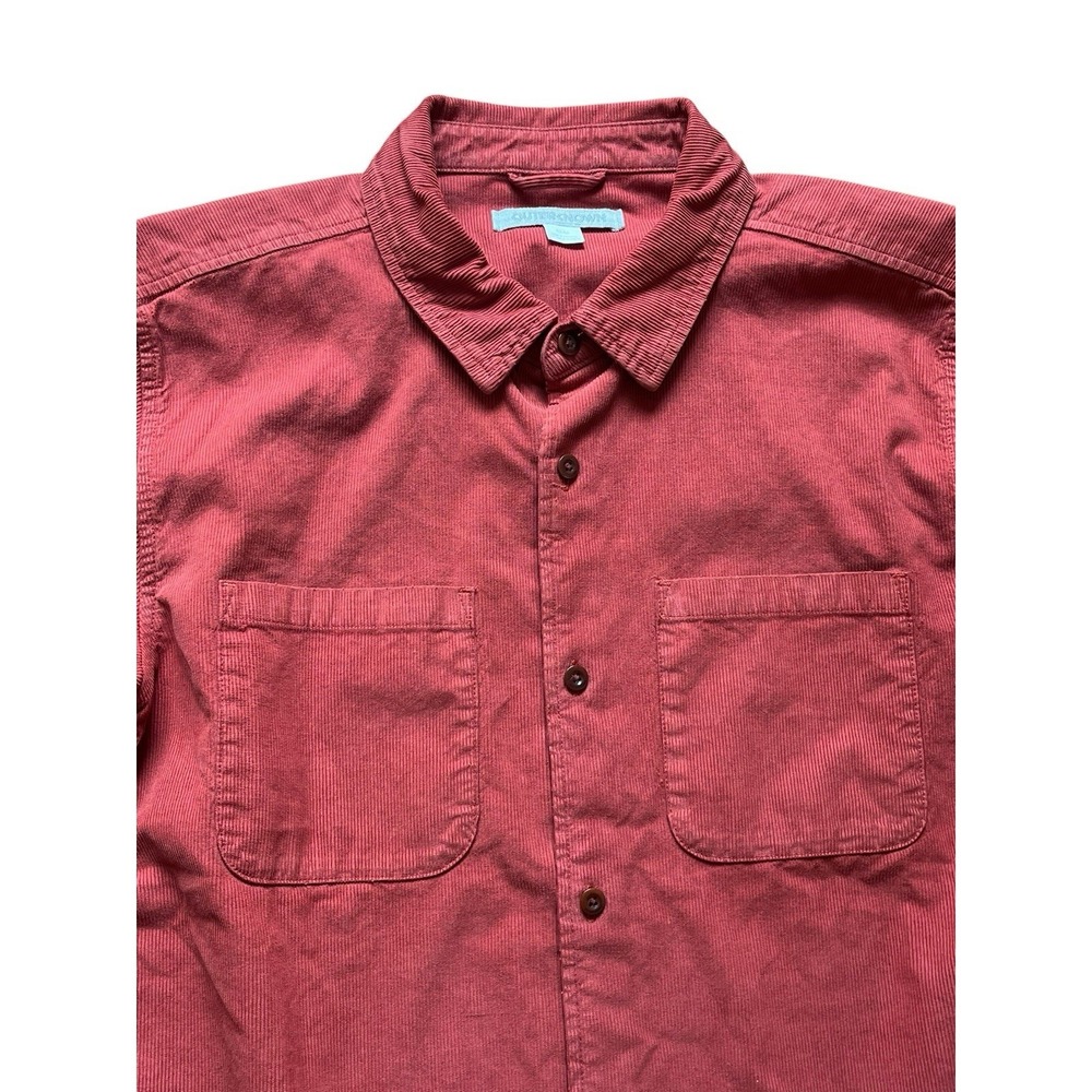 Outerknown Townes Shirt Mens Medium Corduroy Button Up Double Pocket Workwear